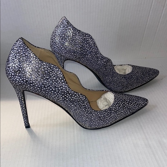 EUC JustFab Black & White Stiletto Heels Size 11 - Picture 9 of 10